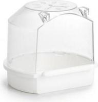 Rond badhuisje voor vogels klein wit - thumbnail