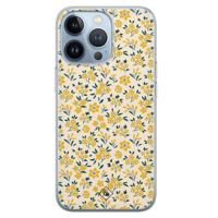 iPhone 13 Pro siliconen hoesje - Yellow garden - thumbnail
