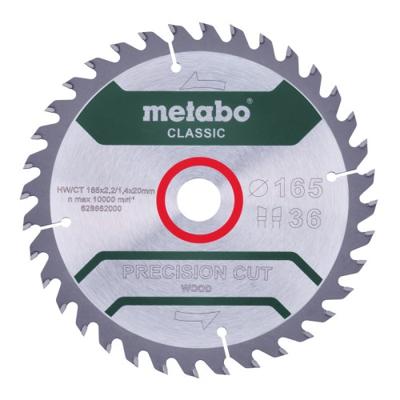 Metabo PRECISION CUT WOOD CLASSIC 628662000 Cirkelzaagblad 165 x 20 x 1.4 mm Aantal tanden: 36 1 stuk(s)