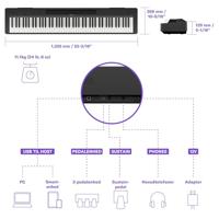 Yamaha P-145B digitale piano zwart - thumbnail