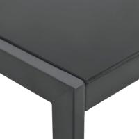 Ligbedden 2 st met tafel textileen en staal - thumbnail