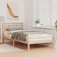 Bedframe met hoofdeinde Bruin 80 x 220 cm Massief grenenhout - thumbnail