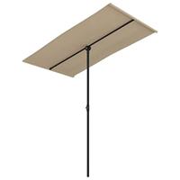 VidaXL Parasol met aluminium paal 180x110 cm taupe - thumbnail