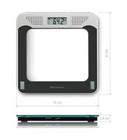 Medisana PS 425 Digitale personenweegschaal Weegbereik (max.)=180 kg Zwart, Grijs, Glas Met spraak - thumbnail