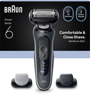 BRAUN Series 6 Elektrisch Scheerapparaat - Zwart - 60 Minuten Batterijduur - 5 Minuten Snel Opladen