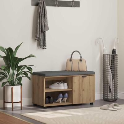 Halbank met kussen Effen Artisan Eiken 80 x 38 x 46 cm Halbank met kussen Effen Artisan Eiken 80 x 38 x 46 cm