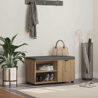 Halbank met kussen Effen Artisan Eiken 80 x 38 x 46 cm - thumbnail