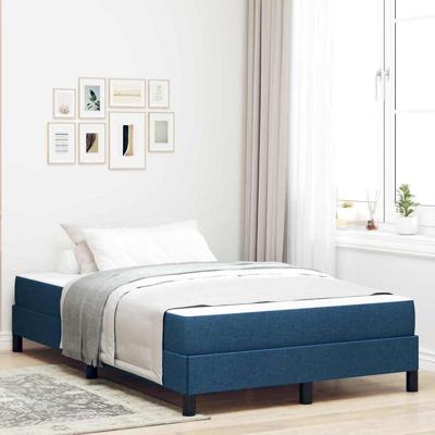 Boxspring bed met matras Blauw 120 x 190 cm Stof