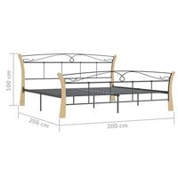 Bedframe metaal zwart 200x200 cm - thumbnail
