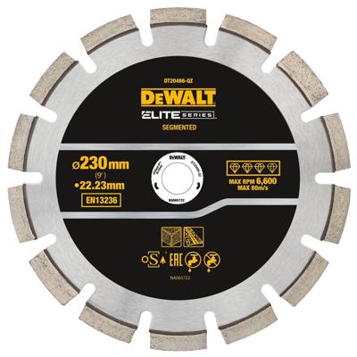 DeWalt DT20466-QZ Elite Diamantblad | Gesegmenteerd | 230 mm |Asfalt - DT20466-QZ