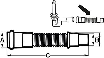 Cornat Buigzame Afloop 50X50/40X1000Mm - T323104