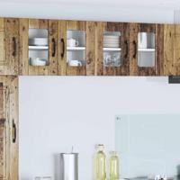 Keukenkast 2 pcs Oudhout 60 x 31 x 40 cm Bewerkt hout - thumbnail