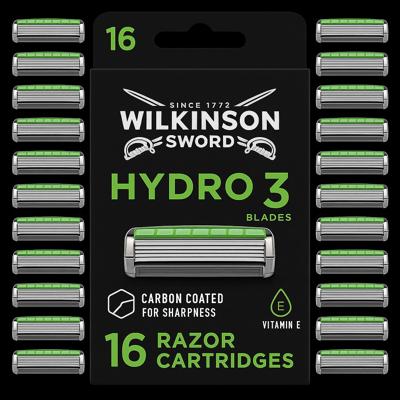 Wilkinson Wilkinson Sword Hydro 3 Scheermesjes - 16 stuks Voordeelverpakking / Jaarverpakking