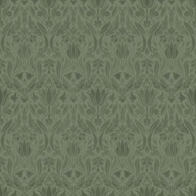 Dutch Wallcoverings Blomstermala - Ludvig Green - Groen