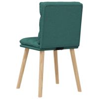 Eetkamerstoelen 4 st stof donkergroen - thumbnail