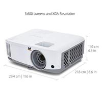 Viewsonic PA503X DLP-projector (XGA, 3.600 ANSI lumen, HDMI, 2 watt luidspreker, 1,1x optische zoom) wit-grijs - thumbnail