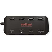 ROLINE USB 3.2 Gen 1 hub, triple, type C aansluitkabel - thumbnail