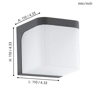 Eglo Led buitenlampJorba zwart met wit - 96256 - thumbnail