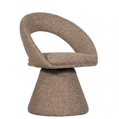 WOOOD Draaibare Eetkamerstoel 'Winter' Geweven stof, kleur Naturel Melange