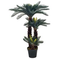 Kunstplant met pot cycaspalm 125 cm groen - thumbnail