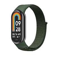 By Qubix - Sport loop nylon bandje - Leger groen - Compatible met Xiaomi Smart Band 8 & 9 - Compatible Xiaomi bandje - thumbnail