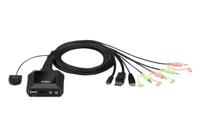 ATEN 2-Port USB-C-DisplayPort-Kabel KVM Switch KVM-console DisplayPort 4096 x 2160 Pixel - thumbnail