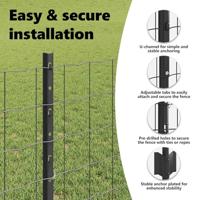 VidaXL Hek met paal grijs 1 x 25 m staal - thumbnail