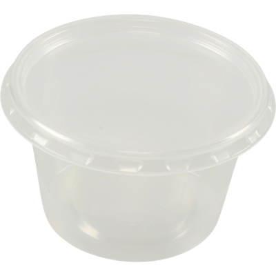 Bak | PP | 100ml | Ø72mm | incl. Deksel | kunststof cup | 44mm | transparant | 500 stuks
