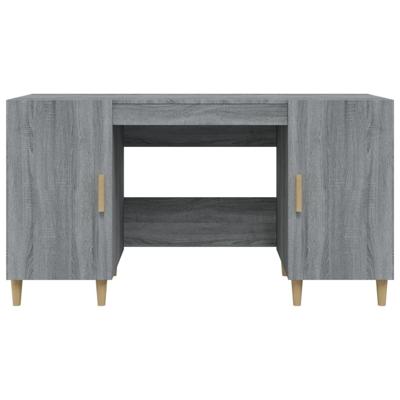 Bureau 140x50x75 cm bewerkt hout grijs sonoma eikenkleurig - thumbnail