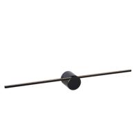 Lucide MIZAR - Wandlamp Badkamer - LED - 1x6W 2700K - IP44 - Zwart - thumbnail