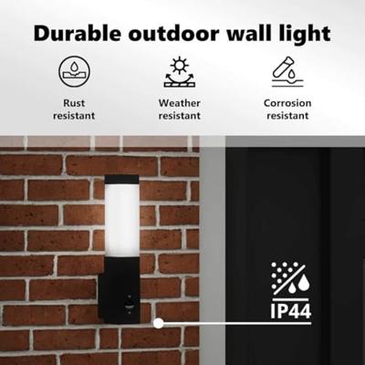 Buitenwandlamp Zwart 10.5 x 6 x 35 cm Roestvrij staal