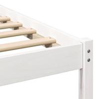Bedframe met LED -striplichten met hoofdeinde Wit 75 x 190 cm Grenenhout - thumbnail