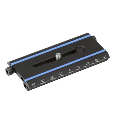 Cullmann 40384 - plaat met nauwkeurige schaal voor statief (90 mm, schroefdraad 1/4 inch), zwart