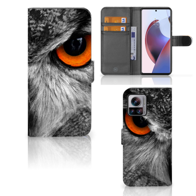 Motorola Edge 30 Ultra | Telefoonhoesje | Met pasjeshouder | Uil