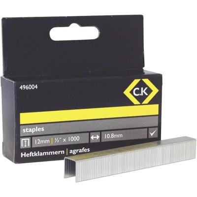 C.K 496004 Nieten voor tacker Type 140 1000 stuk(s) Afm. (l x b) 12 mm x 10.5 mm C.K 496004 Nieten voor tacker Type 140 1000 stuk(s) Afm. (l x b) 12 mm x 10.5 mm