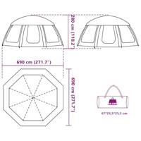 Zwembadtent afneembare buitentent gaaswanden azuurblauw - thumbnail