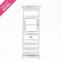 Wijnkast Lakewood | Hout  | Mindihout | Wit - thumbnail