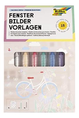 Sjablonen voor ramen met krijtmarkers BLOOM & GROW Premium folia meerkleurig Sjablonen voor ramen met krijtmarkers BLOOM & GROW Premium folia meerkleurig