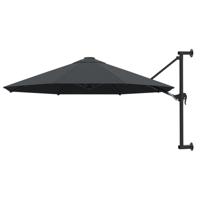 Wandparasol met metalen paal 300 cm antraciet - thumbnail