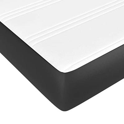 Pocketveringmatras medium 160x200x20 cm kunstleer zwart