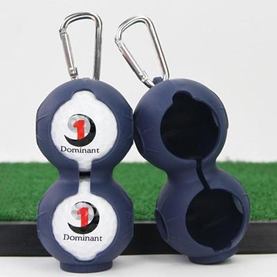 2 stks Golf siliconen dubbele bal beschermende Sleeve (donkerblauw)