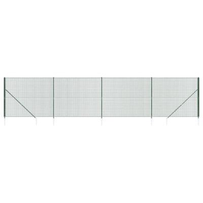 Draadgaashek met grondankers 1,4x10 m groen