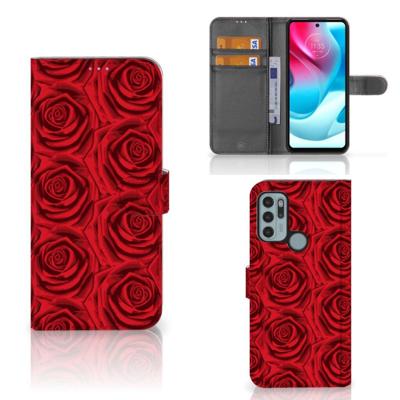 Motorola Moto G60s Hoesje Red Roses Motorola Moto G60s Hoesje Red Roses