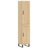 Hoge kast 34,5x34x180 cm bewerkt hout sonoma eikenkleurig - thumbnail