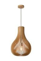 Lucide BODO - Hanglamp - Ø 38 cm - 1xE27 - Lichte houtlook - thumbnail