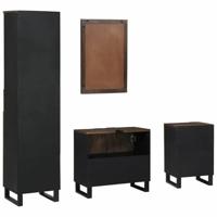 Badkamermeubelset met lade met plank 4 pcs Wit 38 x 33 x 160 cm - thumbnail