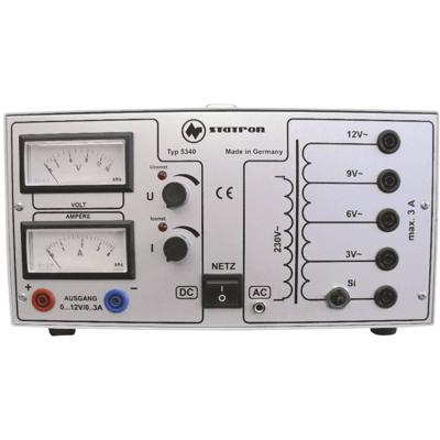 Statron 5340.1 Labvoeding, regelbaar 0 - 12 V/AC 3 A 72 W Aantal uitgangen: 2 x Statron 5340.1 Labvoeding, regelbaar 0 - 12 V/AC 3 A 72 W Aantal uitgangen: 2 x