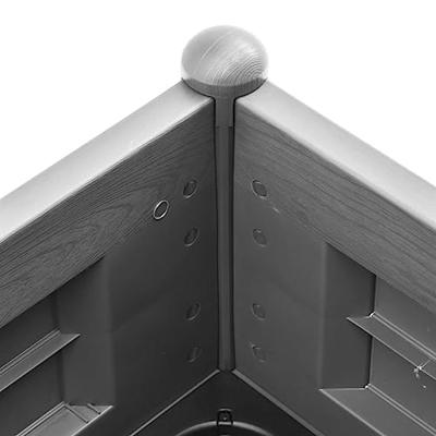 Plantenbak verhoogd 100x43x35 cm PP steengrijs - thumbnail