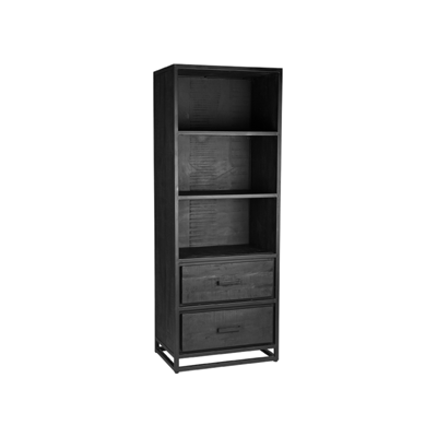 LABEL51 Boekkast Chili - Zwart - Mangohout - Boekkast