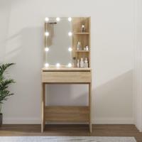 Kaptafel met LED-verlichting 60x40x140 cm sonoma eikenkleurig - thumbnail